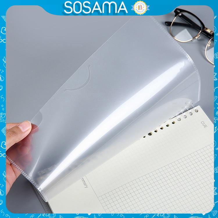 Bìa sổ còng binder SOSAMA bìa còng 20 lỗ A5 kiêm túi đựng trong suốt SN-001382