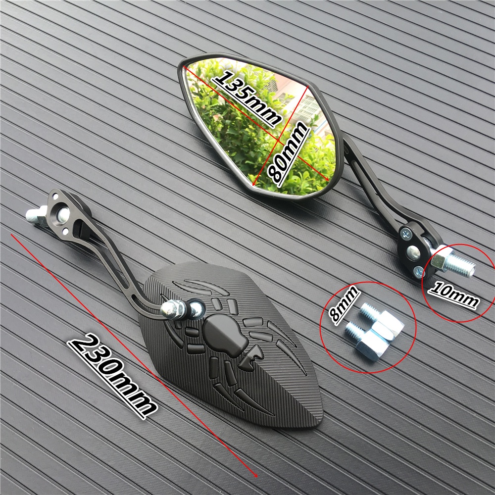 Gương Chiếu Hậu 8mm 10mm Cho Xe Mô Tô/Gương Xe Máy Wave