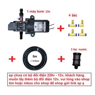 Bộ máy bơm phun sương mini 12v (chưa có nguồn 12v)