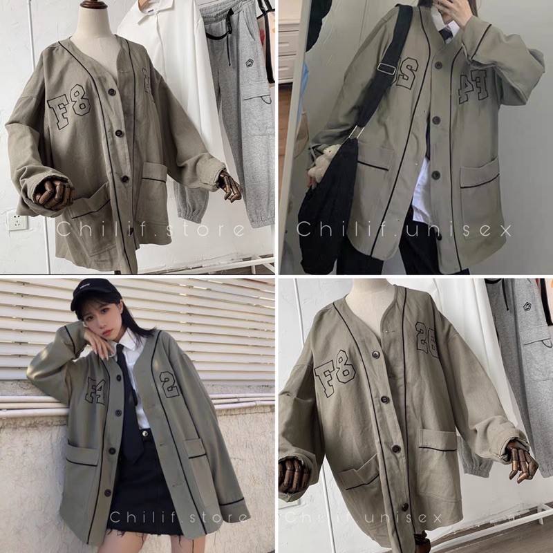 Áo Khoác CARDIGAN F4-26 ♥ bo viền chất nỉ dày dặn form Unisex Nam/Nữ cực đẹp vải xịn đỉnh (Video +Ảnh 100% CHiLif)