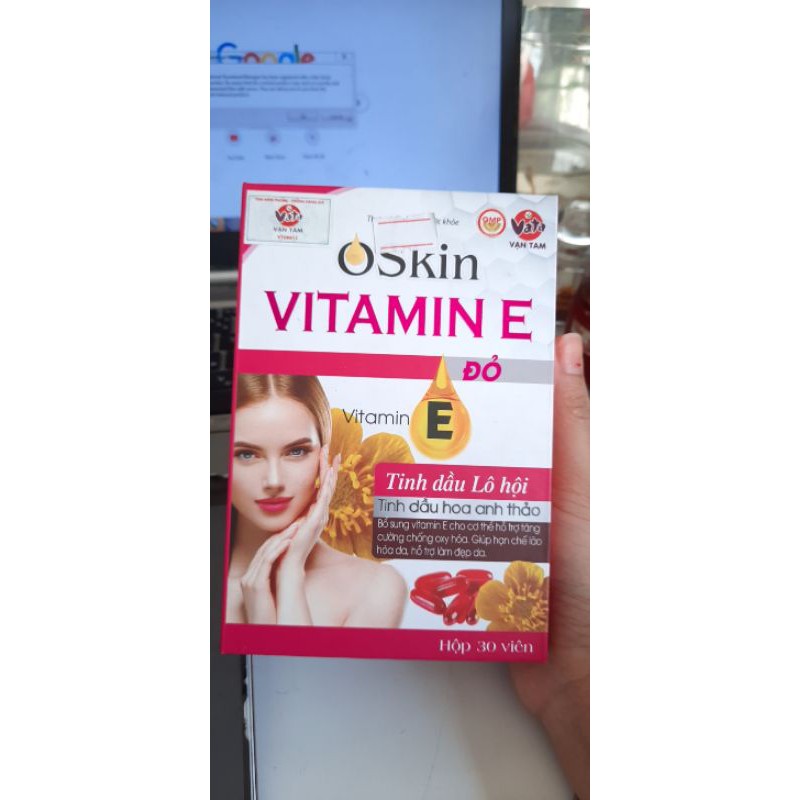 VITAMIN E ĐỎ OSKIN CUNG CẤP ĐỘ ẨM HẠN CHẾ LÃO HÓA DA