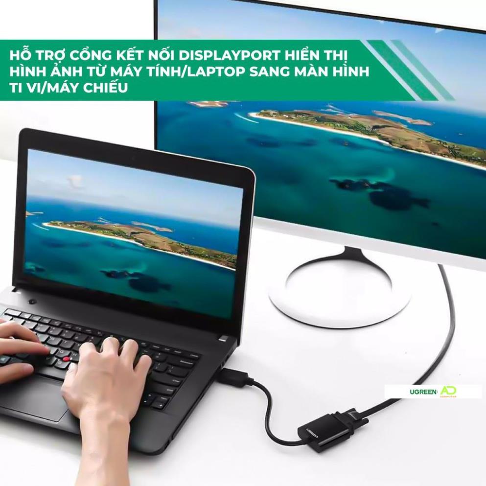 Cáp chuyển đổi Displayport sang VGA cao cấp chính hãng UGREEN DP109 20415