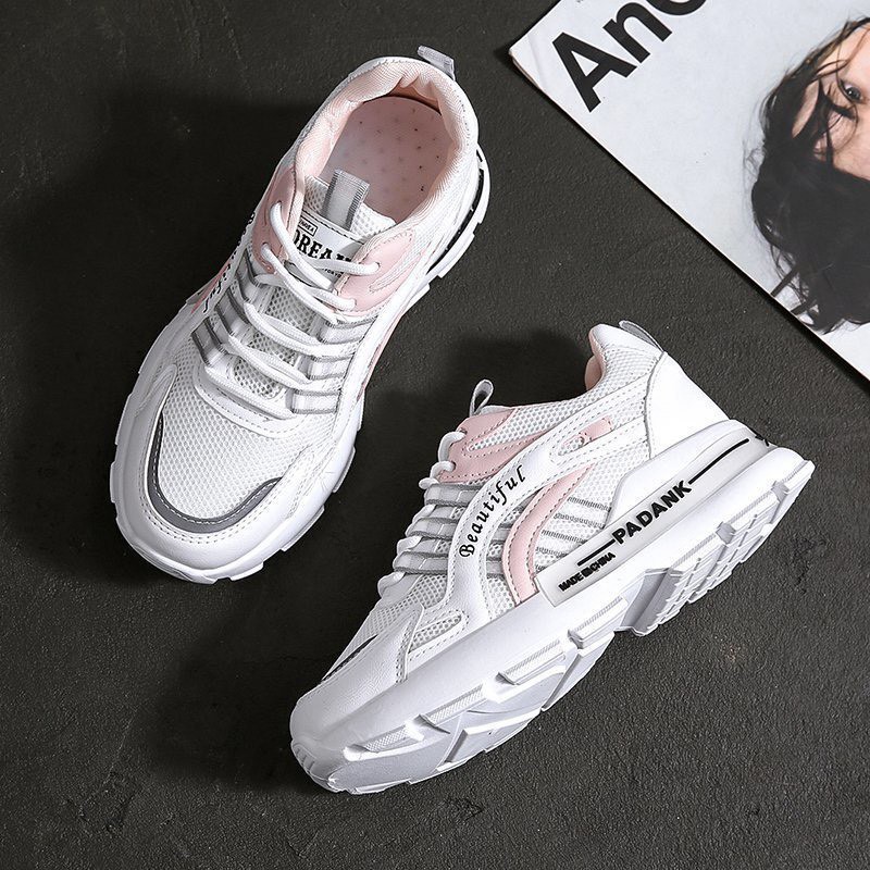 GIÀY THỂ THAO NỮ MWC - GIÀY THỂ THAO TONE TRẮNG PHỐI CHỮ - GIÀY THỂ THAO DA PHỐI LƯỚI- GIÀY THỂ THAO ĐẾ CAO NUTT- 0514 | BigBuy360 - bigbuy360.vn