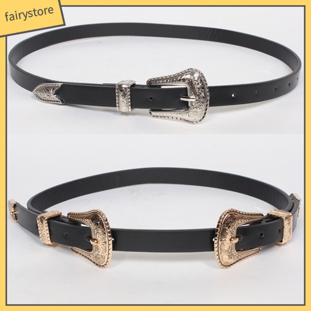 Thắt Lưng Nữ Da Nhân Tạo Phong Cách Cao Bồi Cá Tính