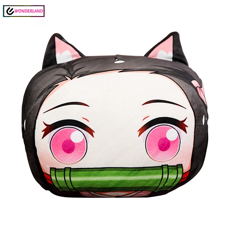 Gối bông mochi anime Kimetsu no Yaiba - Size 35x30cm và có giữ ấm tay Gối Nhồi Bông Hình Nhân Vật Phim Hoạt Hình Quỷ Dữ