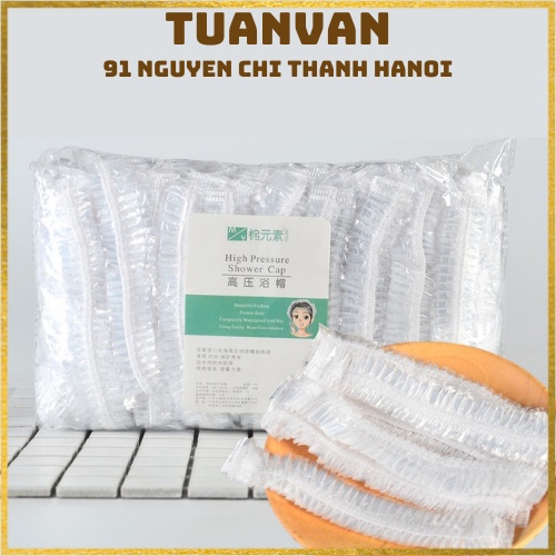 Mũ Nilon Trùm Đầu dùng 1 lần (Mẫu to dầy)