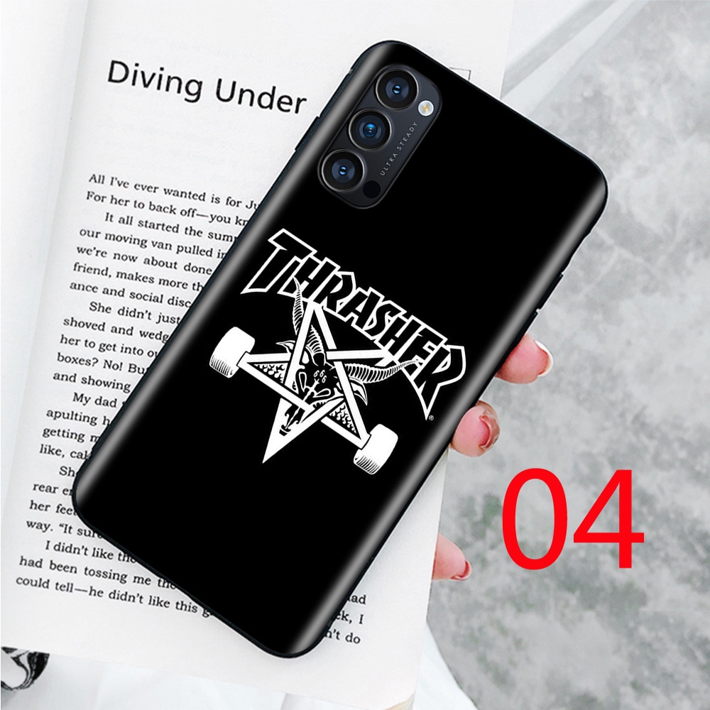 Ốp Điện Thoại Dẻo Viền Đen Họa Tiết Chữ Thrasher Độc Đáo Cho Xiaomi Pocophone F1 Redmi Note A2 A3 C3 8T 8A F2 S2 9T Pro Lite WI-175
