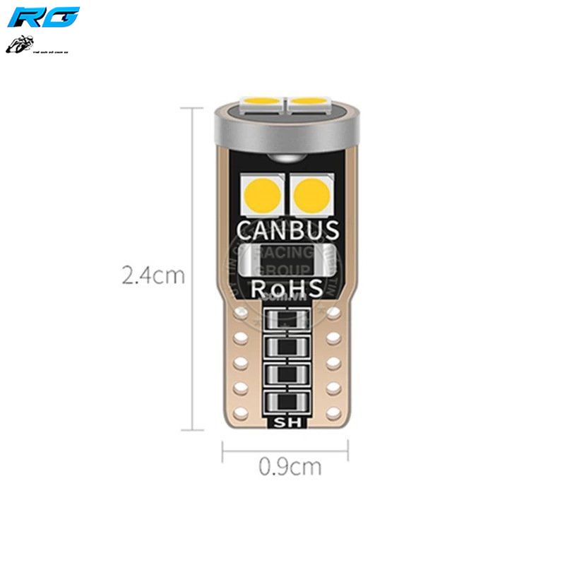ĐÈN XI NHAN LED T10 GẮN NHAN, DEMI, ĐỒNG HỒ CHÍP LED SIÊU SÁNG Đủ MÀU ( GIÁ 1 BÓNG)