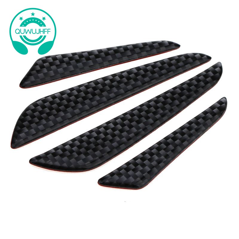 1 Bộ 4 Miếng Dán Sợi Carbon Chống Va Chạm Cho Cửa Xe Hơi