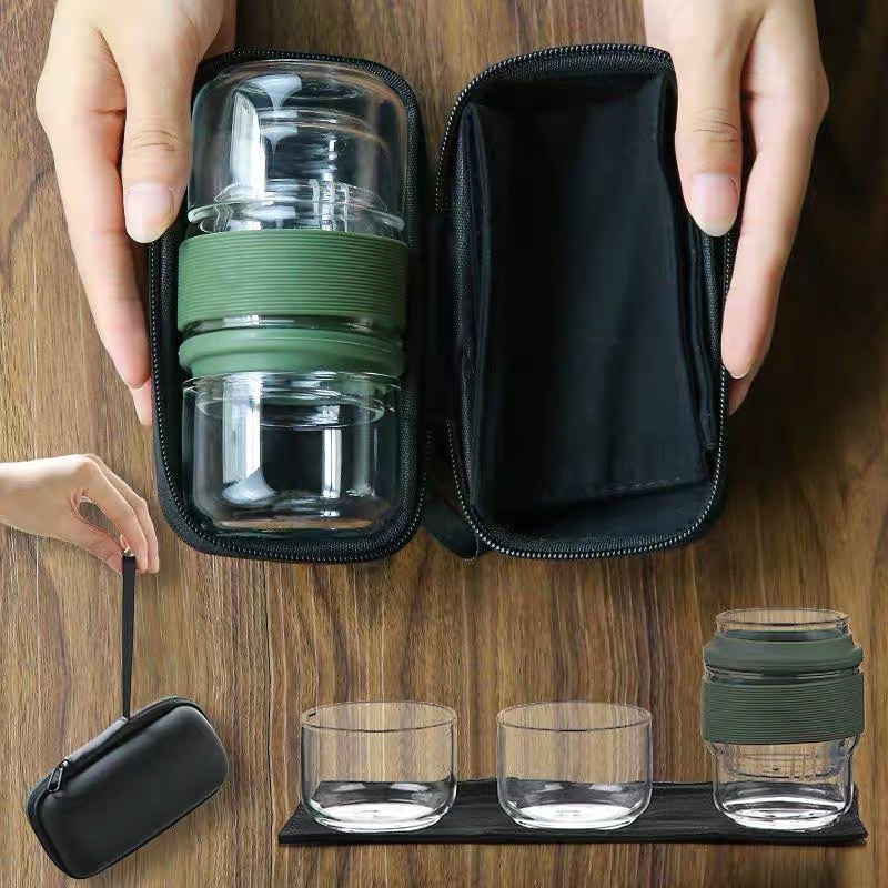 Bộ Trà Du Lịch Bằng Thủy Tinh, Cốc Hành Khách Nhanh Cầm Tay