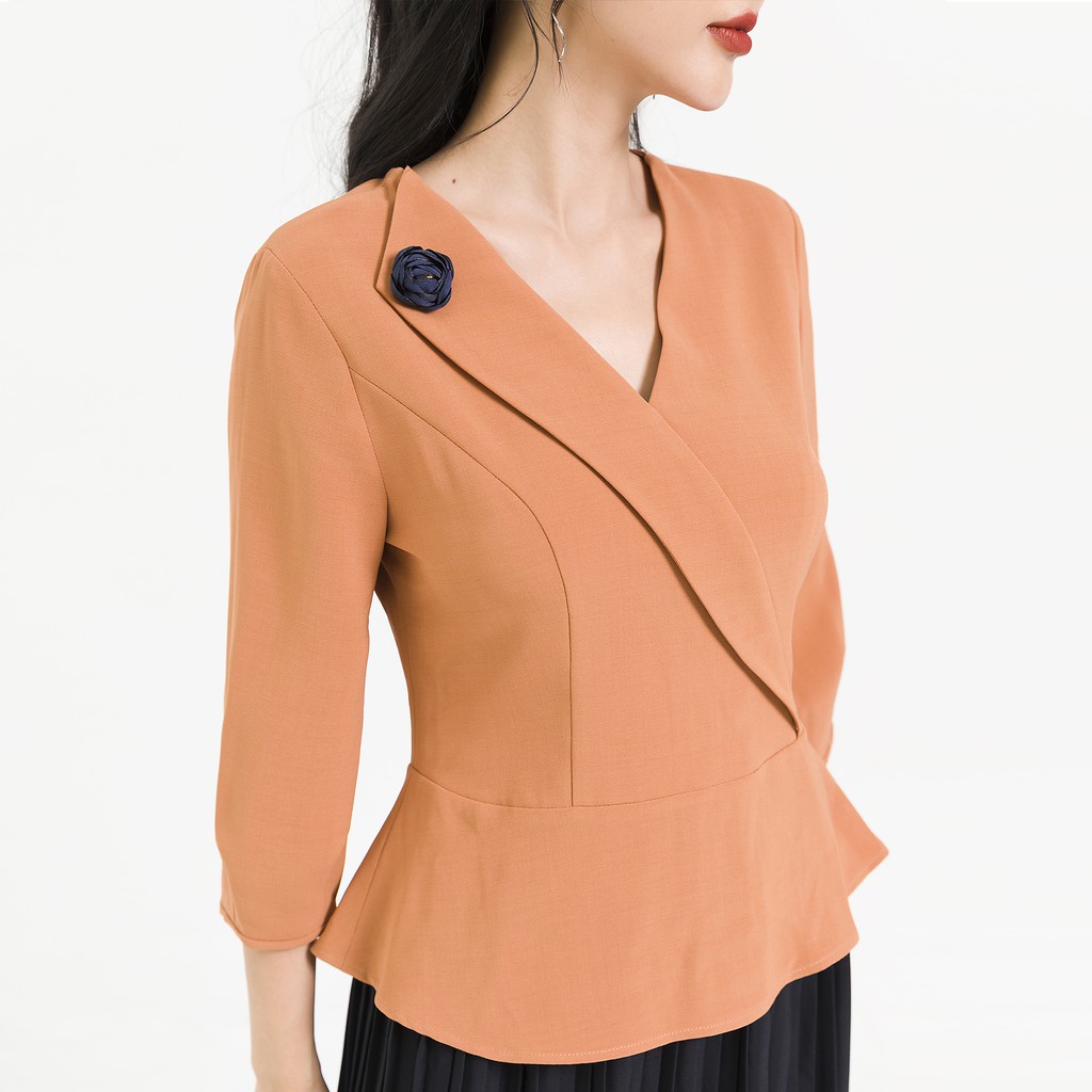 Áo Kiểu LAMER Peplum Cổ Lệch L61B20Q037