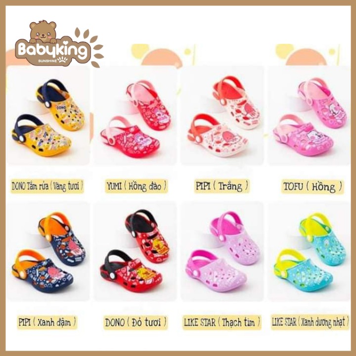 Dép crocs DONO Aiueo Nhật Bản, giày tập đi,giày sandal,giày nhựa được làm bằng 18 cái núm ty silicone cao cấp.