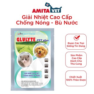 Giải nhiệt cho chó mèo GLULYTE Plus 35g AMITAVET giúp chăm sóc thú cưng chống nóng giảm stress tăng dề kháng bù nước