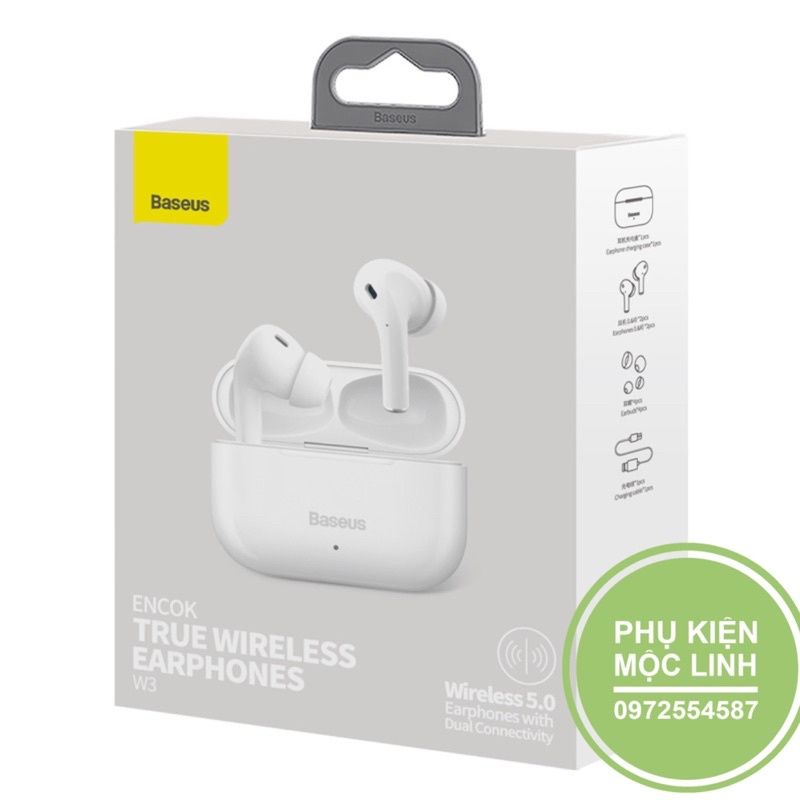 Tai Nghe Bluetooth Không Dây Chính Hãng Basues Enock - W3 - Kiểu Dáng Thể Thao - Nhỏ Gọn - Tiện Dụng