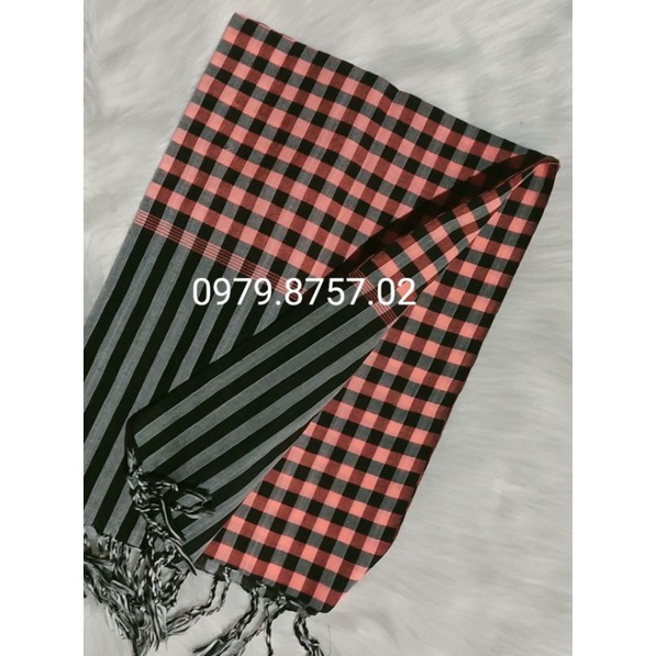 Khăn rằn nam bộ màu đen cam 60x165cm ( hàng có sẵn )