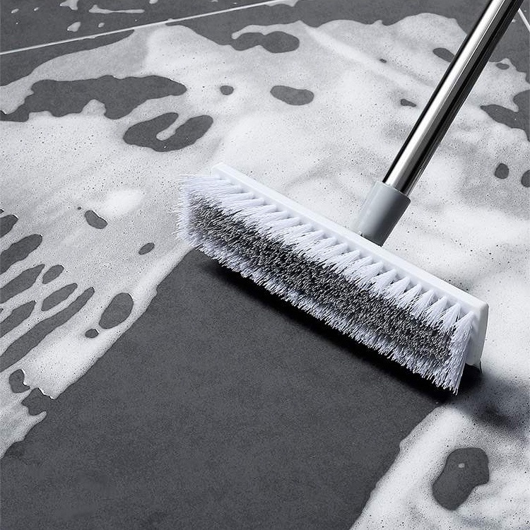 Chổi lau sàn, chổi chà sàn gạt nước quét gạch 2 đầu tiện lợi dễ điều chỉnh - Tặng móc treo