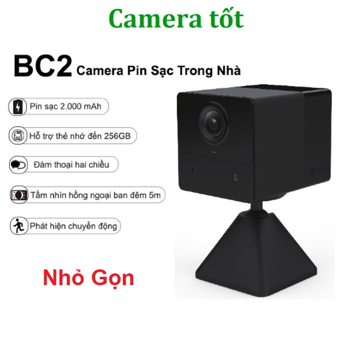 Camera không dây Ezviz BC2 thông minh chạy pin sạc, 1080P, đàm thoại 2 chiều