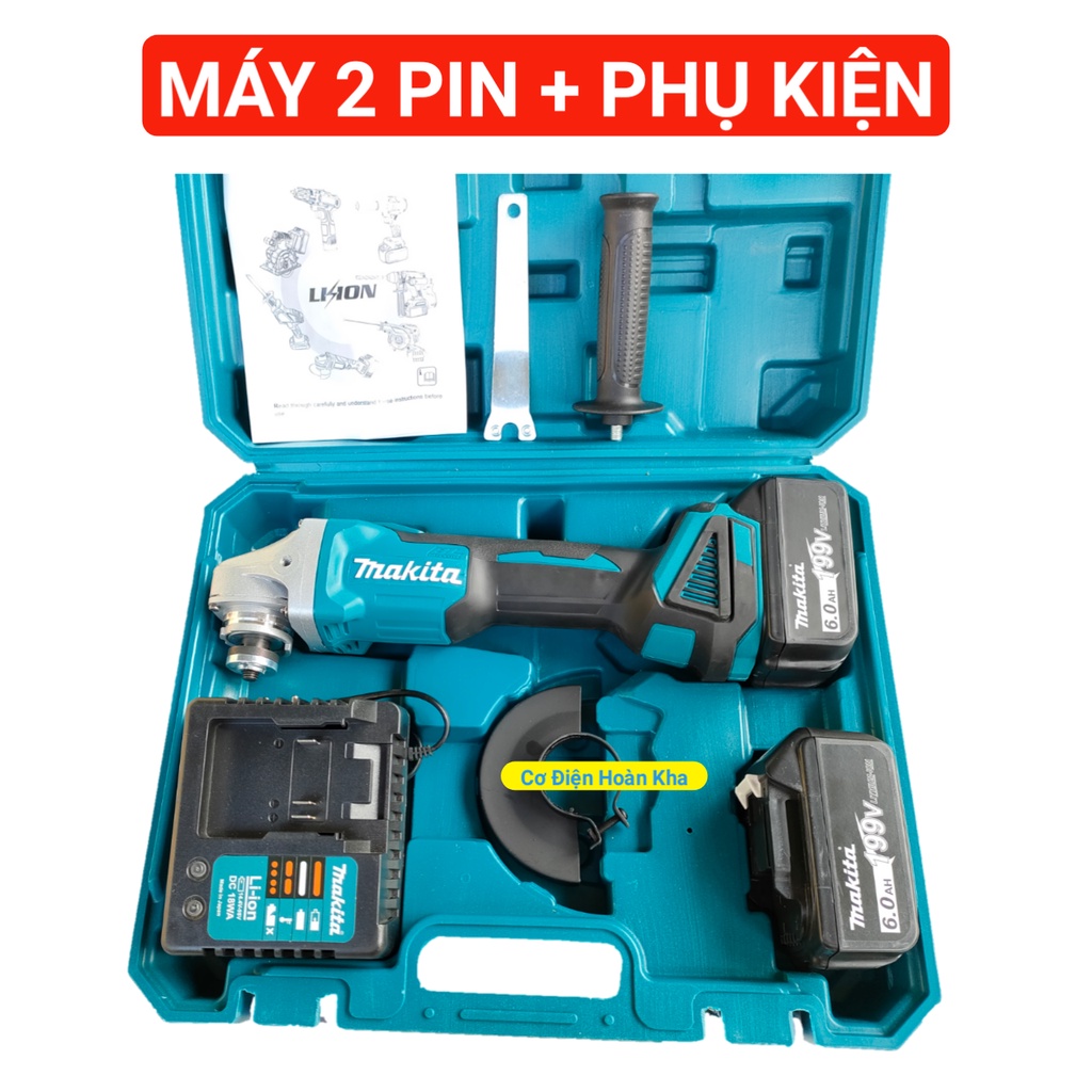 Máy mài pin MAKITA 198v pin khủng 10 cell, động cơ không chổi than, dây đồng 100%