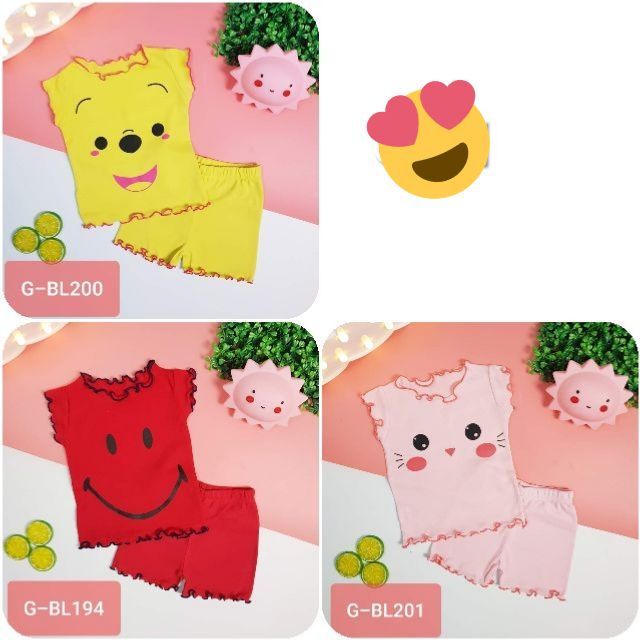 XẢ LẺ SIZElink1 G39 (6kg_20kg) bộ quần áo bé gái size nhí và sơ sinh  _ borip xuất mịn đẹp _ đồ bộ bé gái cảm xúc