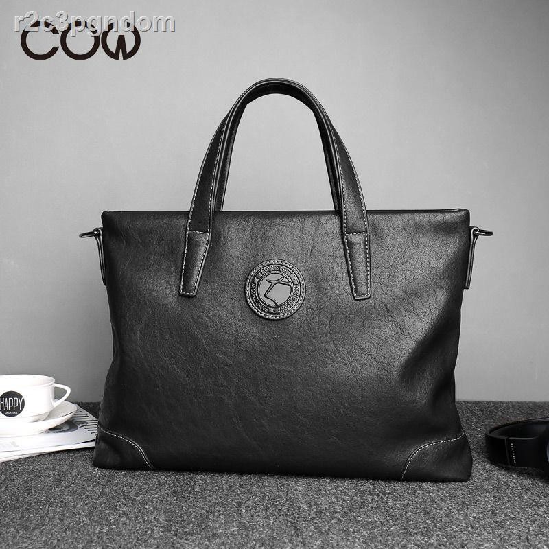Túi xách nam của Pháp COW cặp ngang kinh doanh một vai thời trang họp đựng máy tính 9808 | BigBuy360 - bigbuy360.vn
