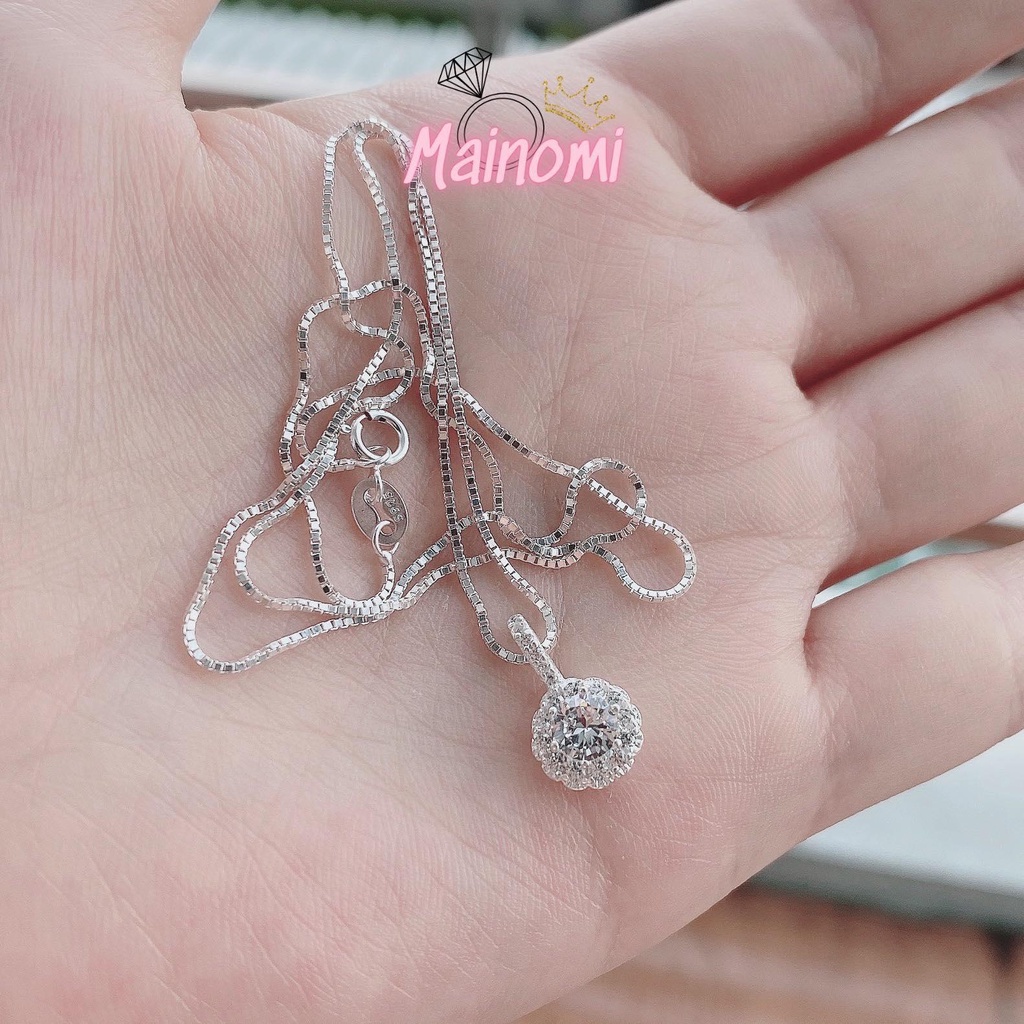 Dây chuyền mặt hoa cúc cánh tròn MAINOMI mã kèm quà tặng nhỏ xinh nhẹ nhàng bắt mắt