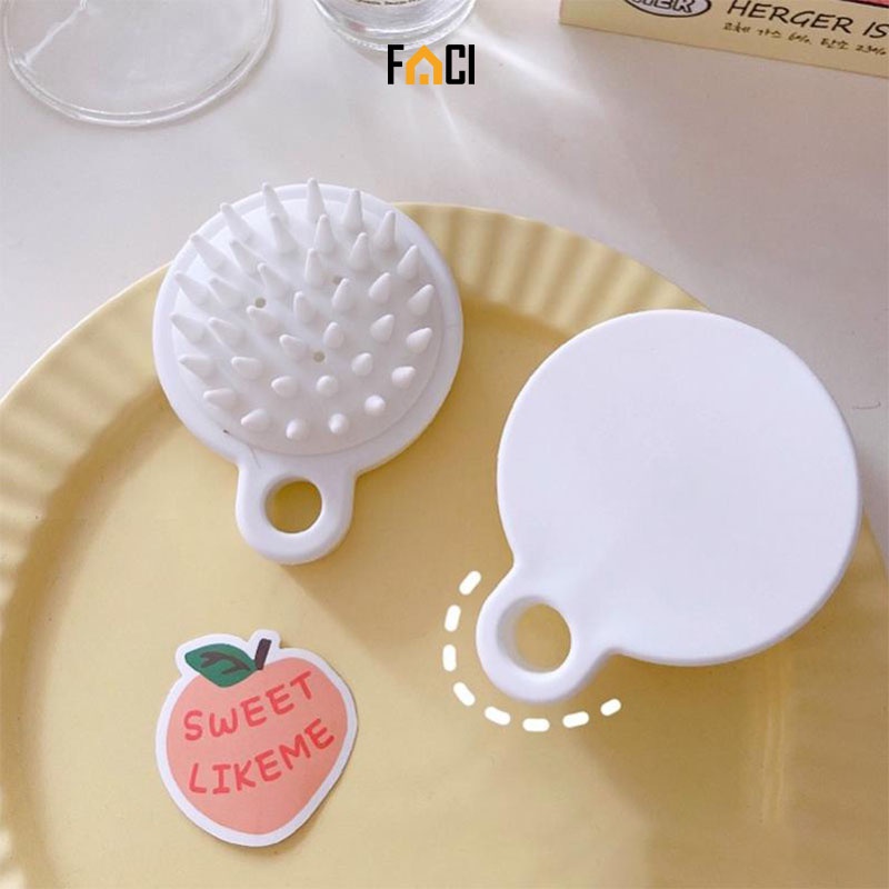 Lược silicone mát xa da đầu kiểu mới chải tóc thư giãn gia dụng nhà tắm tiện ích