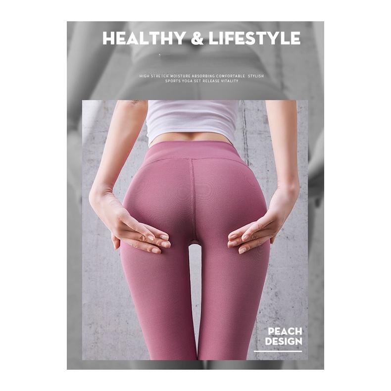 Quần Legging Thể Thao Lưng Cao Co Giãn Tốt Thích Hợp Tập Yoga Cho Nữ