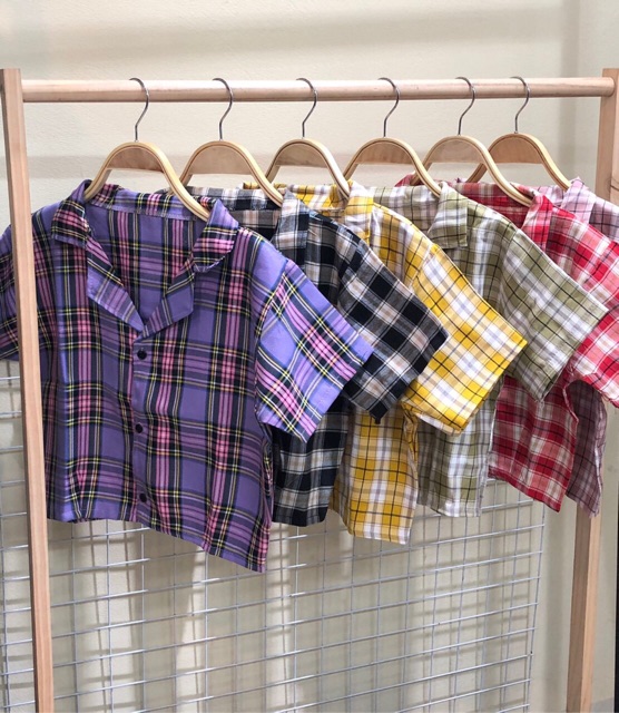 [SIÊU XINH] Áo croptop kẻ cổ vest 6 màu (Sie từ 5sp bất kì) | BigBuy360 - bigbuy360.vn