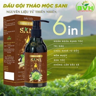  Dầu Gội Thảo Mộc SANI Hương chanh sả bồ kết 300ml Dầu gội thảo dược sạch gàu nấm ngứa giảm rụng tóc an toàn với da đầu 