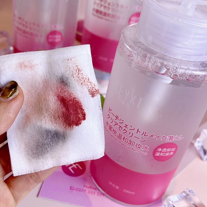 Nước tẩy trang cho da dầu và da nhạy cảm Heyxi hương đào nội địa trung 300ml