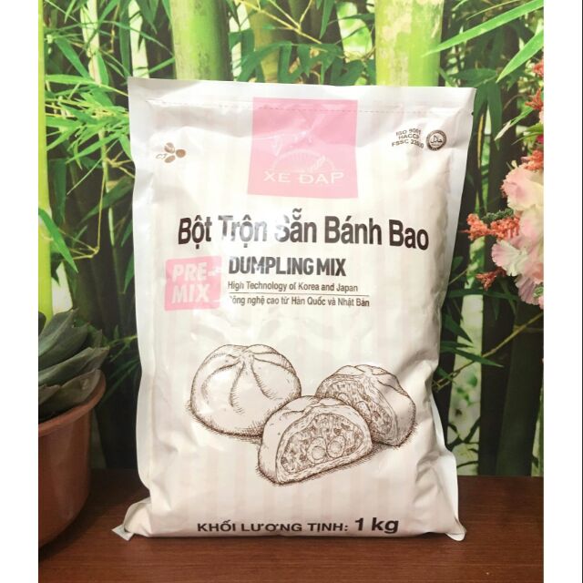 Bột trộn sẵn bánh bao CJ hiệu Xe Đạp 1Kg