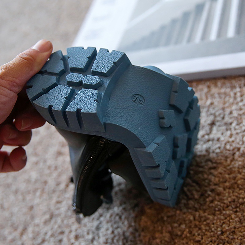 Giày Bốt Martin Cổ Thấp Đế Mềm Có Dây Kéo Chống Trượt Phong Cách Anh Quốc Cổ Điển Cho Bé Gái 3-16 Tuổi