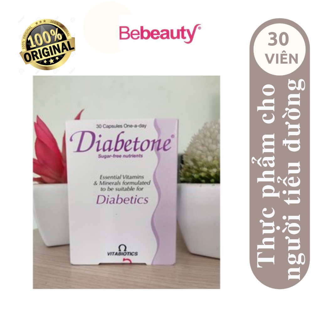 Thực phẩm bảo vệ sức khỏe cho người tiểu đường DIABETONE – Duy trì đường huyết ổn định (Hộp 30 viên)