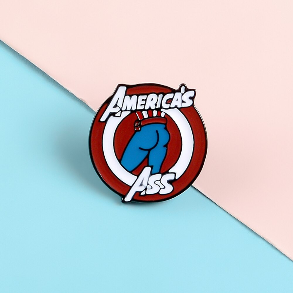 [Mã FASTGRET4 giảm 10% đơn 99K] Pin cài áo khiên America Ass của Captain America - GC230