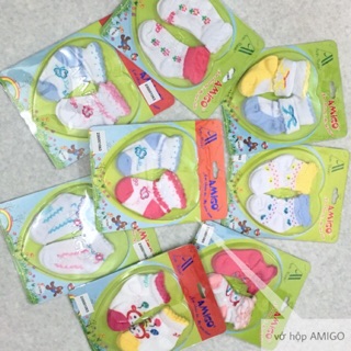 Hop 2 doi Vớ sơ sinh cao cấp <Amigo>
