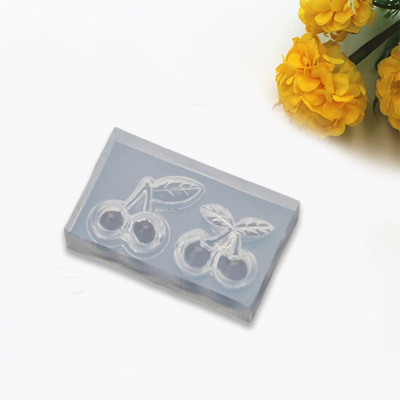 Khuôn Silicon Hình Trái Cherry Dễ Thương Dùng Làm Kẹp Tóc / Trang Sức DIY