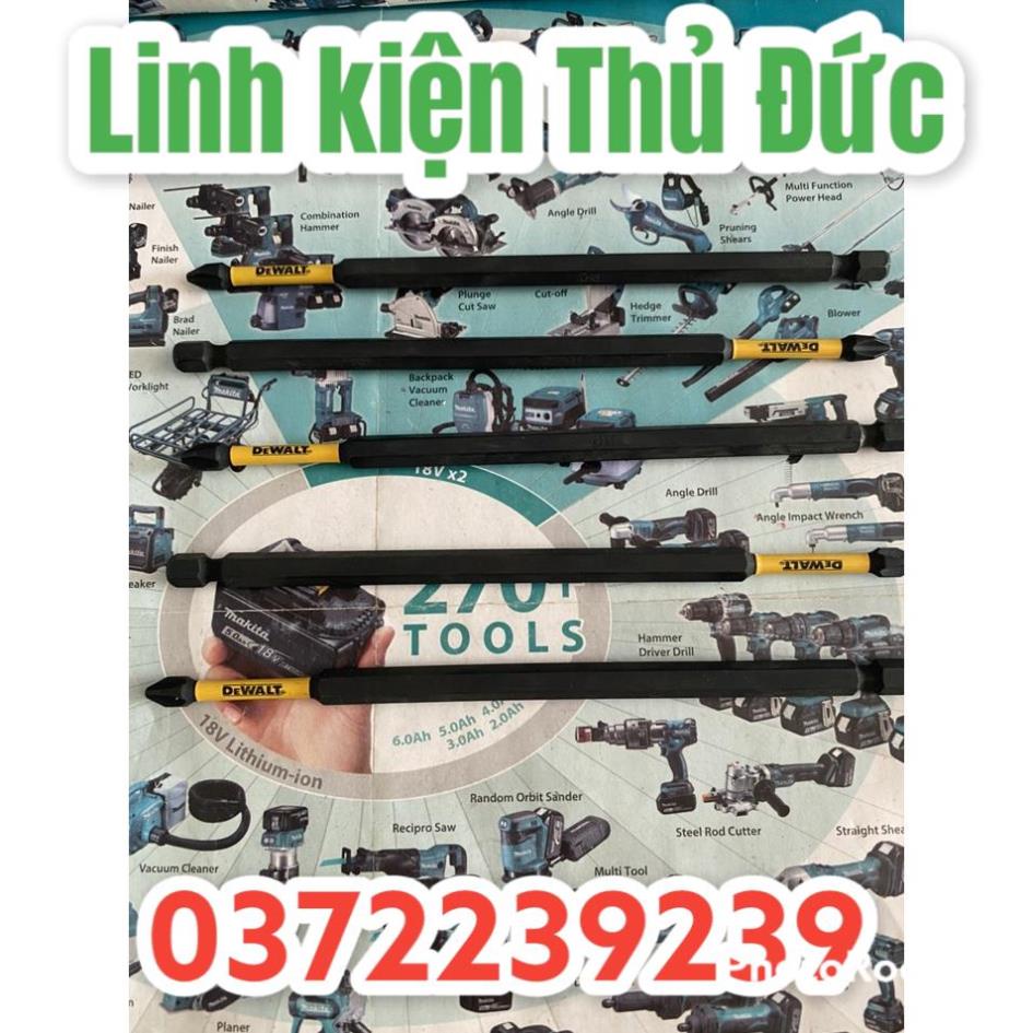 Lktd BN. Mũi vít DEWALT  chính hãng PH2 15cm - Đen- Xám từ hít mạnh