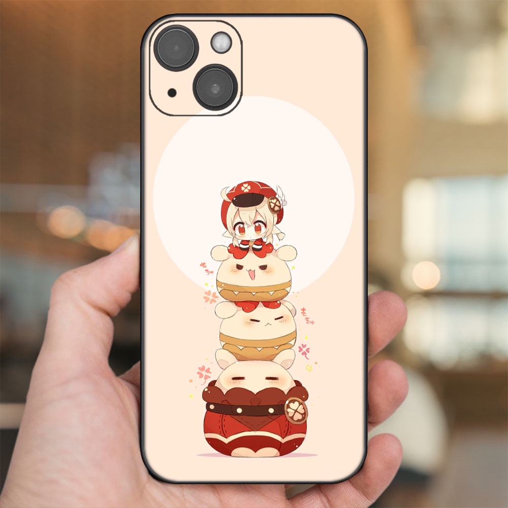 Ốp lưng iPhone 14 Plus dẻo đen cạnh vuông in hình Klee Genshin Impact