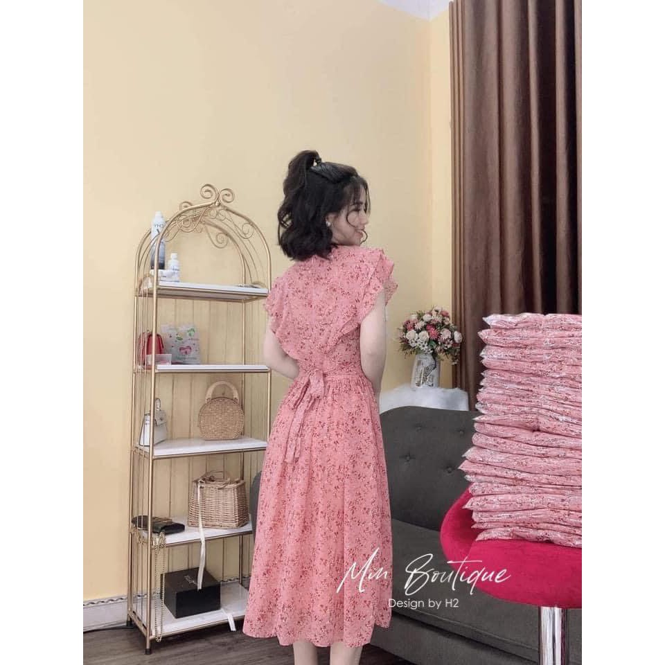 Váy hoa cánh tiên hồng, váy maxi hồng xinh xắn | BigBuy360 - bigbuy360.vn