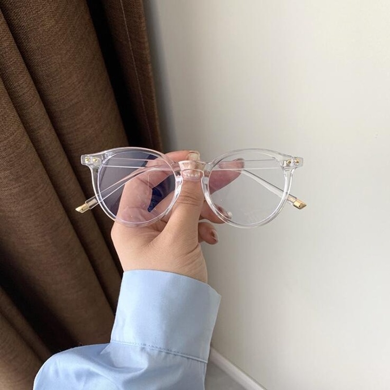 (KIQI-FASHION) COD Kính Gọng Tròn Chống Ánh Sáng Xanh Thời Trang Cho Nam Và Nữ