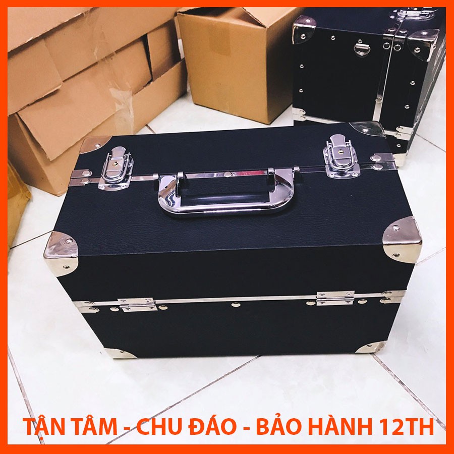 Thùng makeup chuyên nghiệp, cốp đựng đồ trang điểm cô dâu LS35 màu đen trơn Lamdep24g