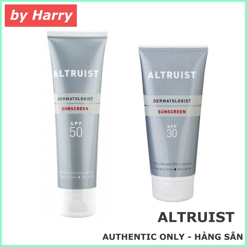 Kem chống nắng Altruist Dermatologist Sunscreen SPF50 và SPF30  - by Harry