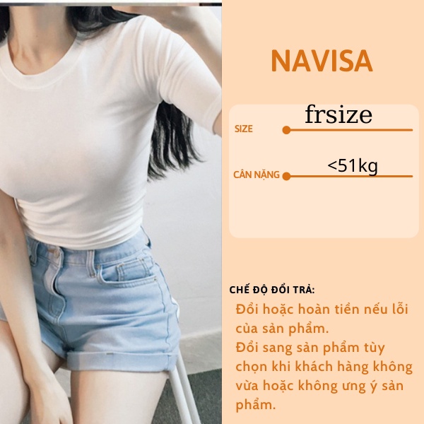 Áo croptop nữ kiểu ôm bigsize cổ tròn thun body tập gym thể thao NAVISA M07