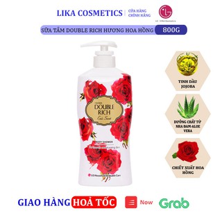 Sữa tắm double rich hoa hồng 800g