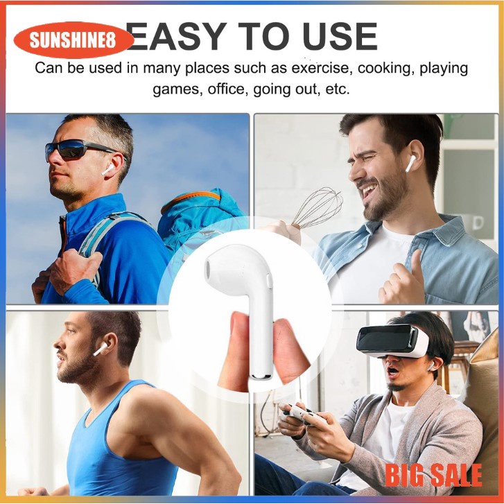 【SUN】 I7 Tai nghe Bluetooth mini không dây âm thanh nổi tích hợp micro chất lượng cao cho Android