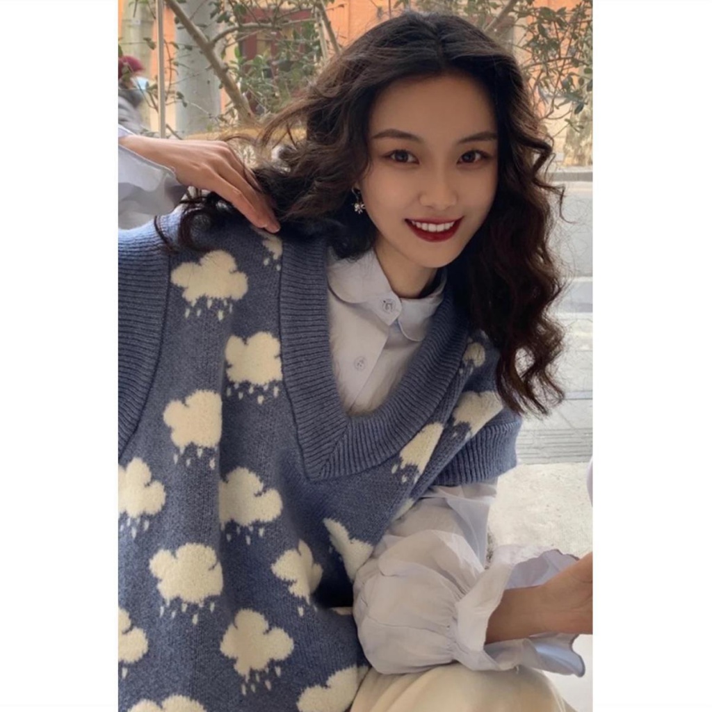 (MỚI) Áo len không tay cổ chữ v cho nữ | BigBuy360 - bigbuy360.vn