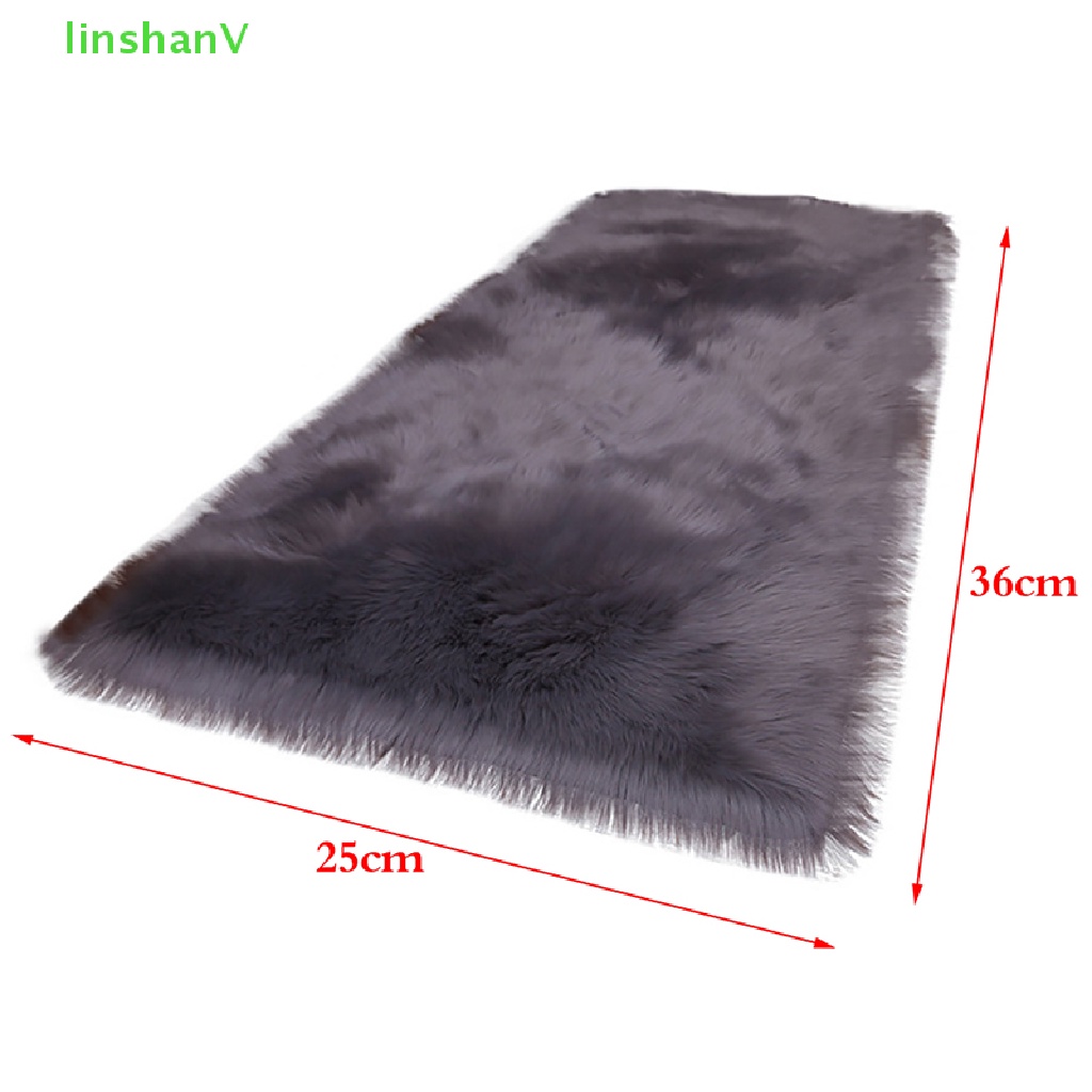 Thảm Lông Cừu Giả Mềm Mại Màu Trắng Lót Sàn Phòng Khách / Phòng Ngủ