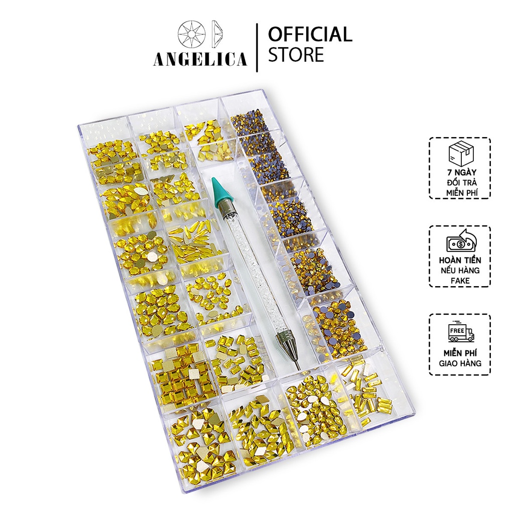 Combo Khay Đá Nail Chân Bằng Và Chân Lưới Kèm Phụ Kiện Móng ANGELICA KCB-599