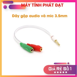 Dây gộp audio và mic 3.5mm