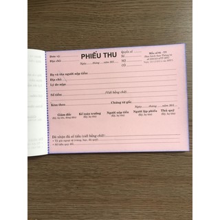Phiếu thu chi 2 liên giấy Cacbon (100 tờ/ quyển)